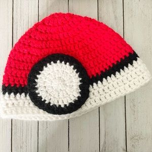 POKÉMON Kids Poké Ball Crocheted Beenie Hat